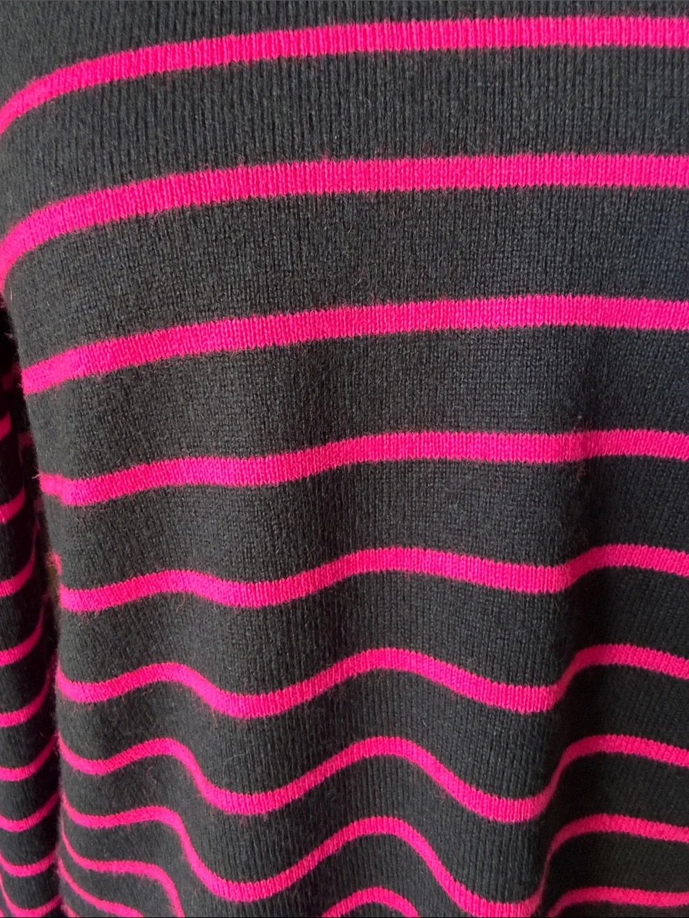 J. Crew Cashmere Crewneck Striped Sweater in Navy and Pink